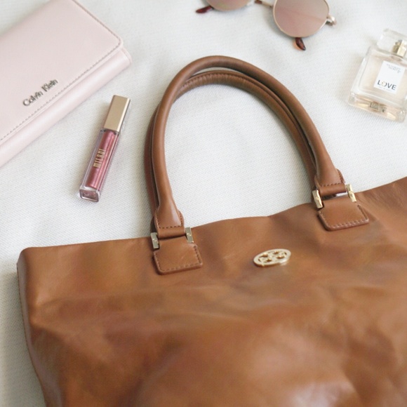 Tory Burch Handbags - Tory Burch Leather Tote Bag Brown